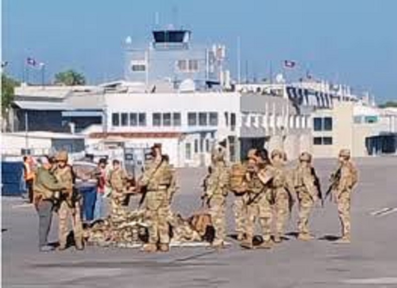 l’armée américaine ont atterri à l’aéroport Toussaint Louverture